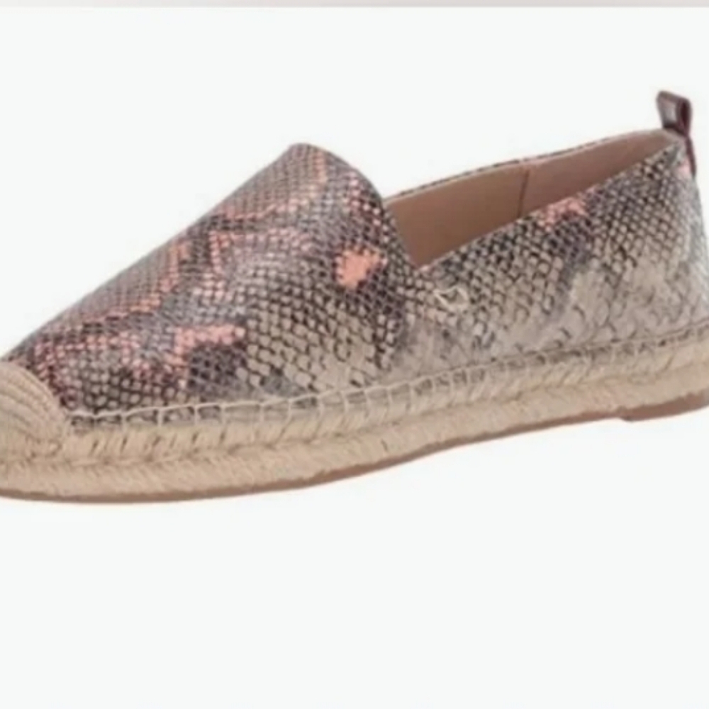Women shoes snake patterned linen shoes